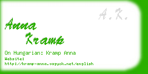 anna kramp business card